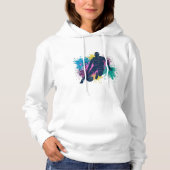 Basketball-Player grungy Color Splashes Hoodie (Vorderseite)