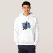 Basketball-Player grungy Color Splashes Hoodie (Vorne ganz)