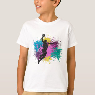 Basketball-Player grungy Color Splashes T-Shirt