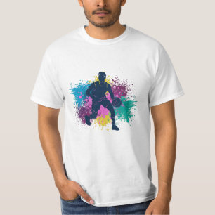 Basketball-Player grungy Color Splashes T-Shirt