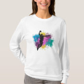 Basketball-Player grungy Color Splashes T-Shirt (Vorderseite)