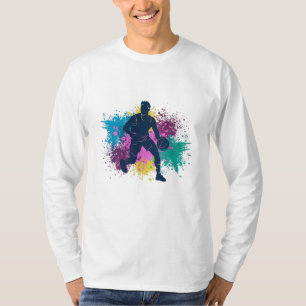 Basketball-Player grungy Color Splashes T-Shirt