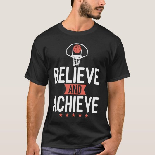 Basketball Player Hoops Motivation Quote Team Cour T-Shirt (Vorderseite)