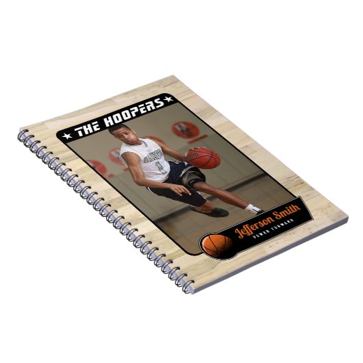 Basketball Player Individualisierbares SpiralNoteb Notizblock (Rechte Seite)