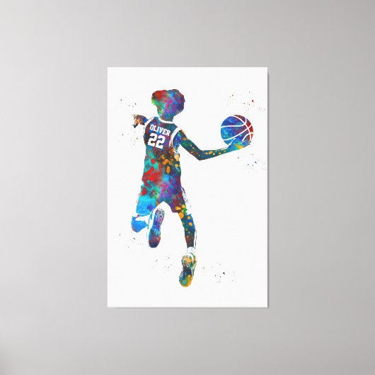 Basketball Player Leinwanddruck (Vorderseite)