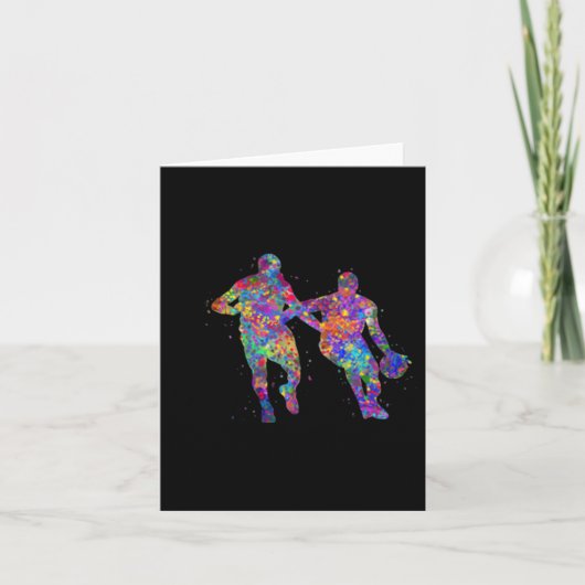 Basketball Player Man Chiffon Top Karte (Vorderseite)