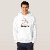 Basketball Player | Mimimal-Modernes Design Hoodie (Vorne ganz)
