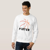 Basketball Player | Mimimal-Modernes Design Sweatshirt (Vorne ganz)