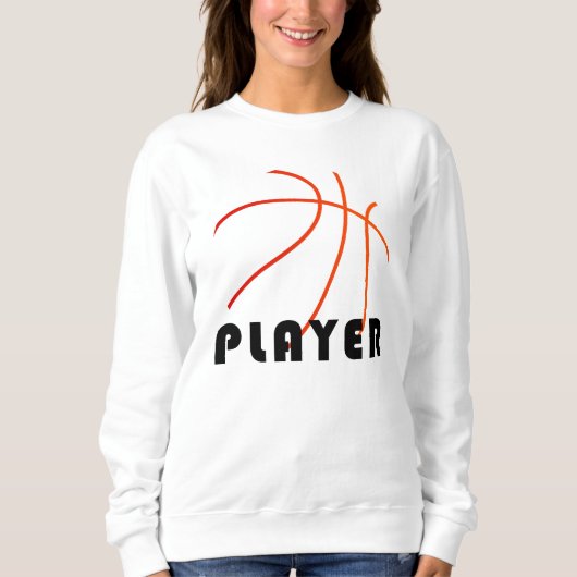 Basketball Player | Mimimal-Modernes Design Sweatshirt (Vorderseite)