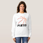 Basketball Player | Mimimal-Modernes Design Sweatshirt (Vorne ganz)