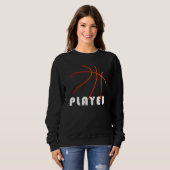 Basketball Player | Mimimal-Modernes Design Sweatshirt (Vorne ganz)