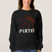 Basketball Player | Mimimal-Modernes Design Sweatshirt (Vorderseite)