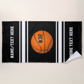 Basketball Player Name Number Team Name Custom Strandtuch (Vorderseite)