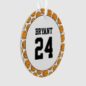 Basketball Player NAME SportNUMMER Hoops Spaß Ornament (Vorderseite)