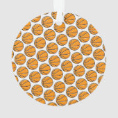 Basketball Player NAME SportNUMMER Hoops Spaß Ornament (Rückseite)