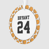Basketball Player NAME SportNUMMER Hoops Spaß Ornament (Vorderseite)