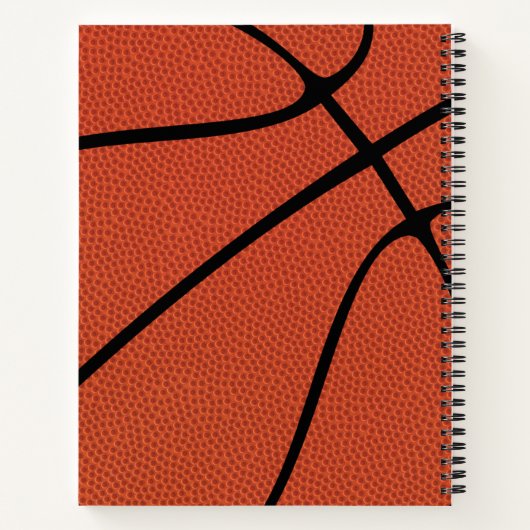 Basketball-Player Name Text Custom Sports Playbook Notizblock (Rückseite)