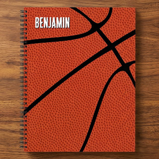 Basketball-Player Name Text Custom Sports Playbook Notizblock