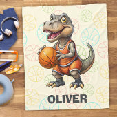Basketball Player Niedlich Dinosaurier Fleecedecke