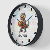 Basketball Player Niedlich Dinosaurier Uhr (Winkel)