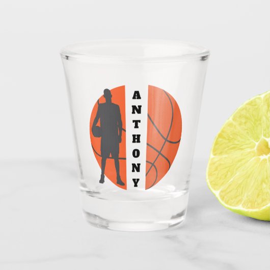 Basketball Player Personalisiert Shootglas Schnapsglas (Vorderseite)