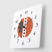 Basketball Player Personalisiert Square Uhr (Winkel)