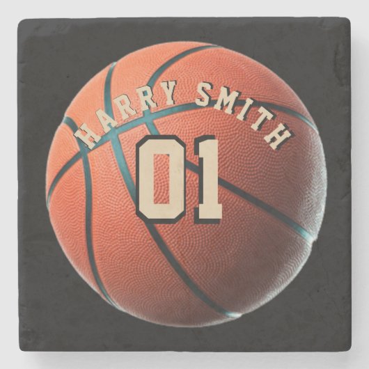 BASKETBALL PLAYER PERSONALISIERT STEINUNTERSETZER (Vorderseite)