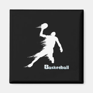 Basketball-Player-Silhouette in Bewegung 2 Magnet