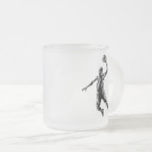 Basketball Player Slam Dunk Dunkles Design Mattglastasse (VorderseiteRechts)