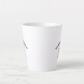 Basketball Player Slam Dunk Dunkles Design Milchtasse (Vorderseite)