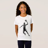Basketball Player Slam Dunk Dunkles Design T-Shirt (Vorne ganz)