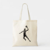 Basketball Player Slam Dunk Dunkles Design Tragetasche (Rückseite)
