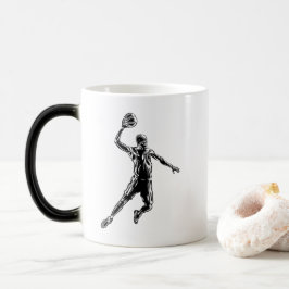 Basketball Player Slam Dunk Dunkles Design Verwandlungstasse