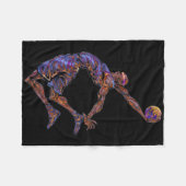 Basketball Player Slam Dunk Fleecedecke (Vorderseite (Horizontal))