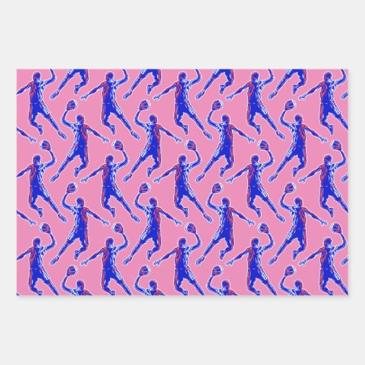 Basketball Player Slam Dunk Geschenkpapier Set (Vorderseite 2)