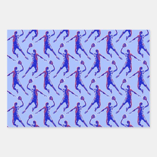 Basketball Player Slam Dunk Geschenkpapier Set (Vorderseite 2)