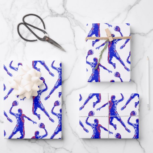Basketball Player Slam Dunk Geschenkpapier Set (Vorderseite)