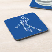 Basketball Player Slam Dunk Lichtdesign Getränkeuntersetzer (Linke Seite)