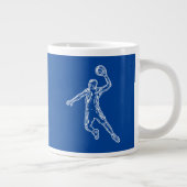 Basketball Player Slam Dunk Lichtdesign Jumbo-Tasse (Rechts)