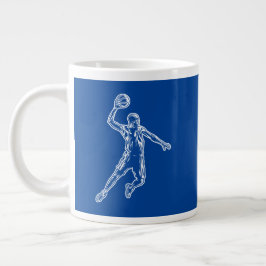 Basketball Player Slam Dunk Lichtdesign Jumbo-Tasse