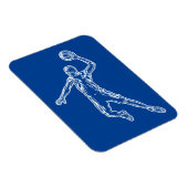 Basketball Player Slam Dunk Lichtdesign Magnet (Rechte Seite)
