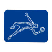 Basketball Player Slam Dunk Lichtdesign Magnet (Horizontal)
