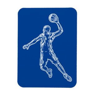 Basketball Player Slam Dunk Lichtdesign Magnet