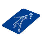 Basketball Player Slam Dunk Lichtdesign Magnet (Linke Seite)