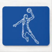 Basketball Player Slam Dunk Lichtdesign Mousepad (Vorne)