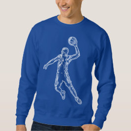 Basketball Player Slam Dunk Lichtdesign Sweatshirt