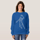 Basketball Player Slam Dunk Lichtdesign Sweatshirt (Vorne ganz)