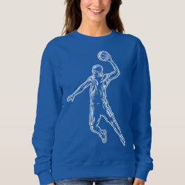 Basketball Player Slam Dunk Lichtdesign Sweatshirt