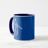 Basketball Player Slam Dunk Lichtdesign Tasse (Vorderseite Links)