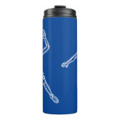 Basketball Player Slam Dunk Lichtdesign Thermosbecher (Vorderseite)